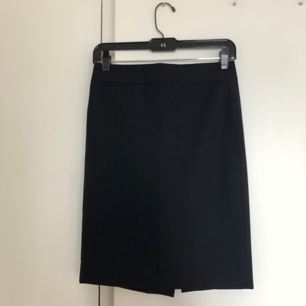 J Crew Factory Pencil Skirt in Pinstripe Wool